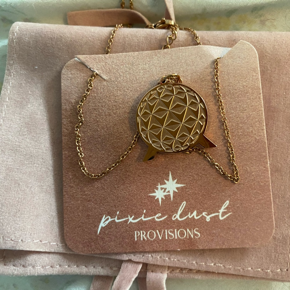 Pixie Dust Provisions Epcot necklace rose gold